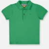 Camisa Polo Infantil Masculina em Suedine Verde Azevinho da Fernanda Ramos Kids