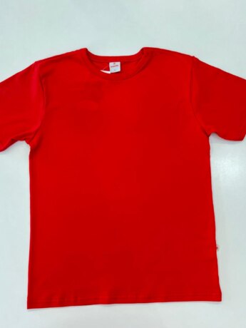 Camiseta Infantil Masculina Meia Malha Vermelho Fernanda Ramos Kids