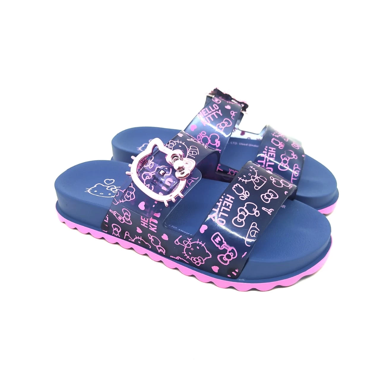 Chinelo Infantil Feminino Summer Rosa e Azul Fernanda Ramos Kids