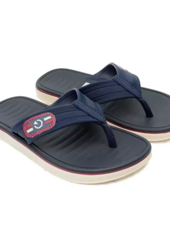 Chinelo Infantil Masculino Cartago Paris Bege e Azul Fernanda Ramos Kids