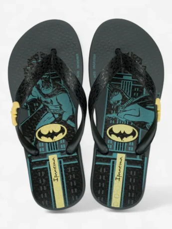 Chinelo Infantil Masculino Estampado Grafite e Preto Fernanda Ramos Kids