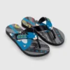 Chinelo Infantil Masculino Estampado Preto e Azul Fernanda Ramos Kids