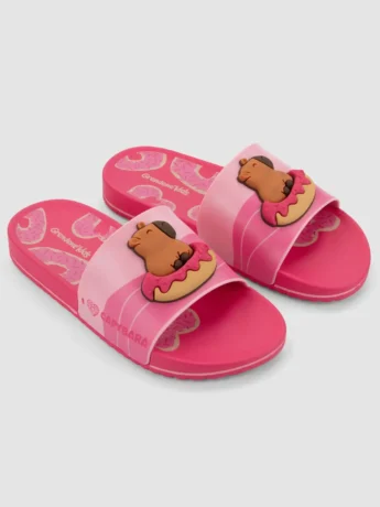 Chinelo Papete Infantil Feminino Capi Rosa Fernanda Ramos Kids