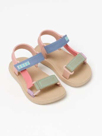 Sandália Infantil Feminina Bege e Verde Fernanda Ramos Kids