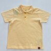 Camisa Polo Infantil Masculina Básica Manga Curta Amarelo Fernanda Ramos Kids