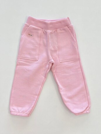 Calça Jogger Infantil Feminina Elástico na Cintura com Pontilhado Rosa Fernanda Ramos Kids