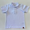 Camisa Polo Infantil Masculina Básica Manga Curta Branco Fernanda Ramos Kids