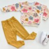 Conjunto Infantil Feminino Blusa Manga Longa e Calça Jogger Mostarda Fernanda Ramos Kids