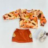 Conjunto Infantil Feminino Blusa Manga Longa Estampada e Short Saia Fernanda Ramos Kids