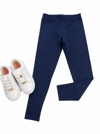 Calça Legging Infantil Feminina em Cotton Azul 6751 Fernanda Ramos Kids