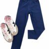Calça Legging Infantil Feminina Flanelada Cor Azul Marinho Fernanda Ramos Kids