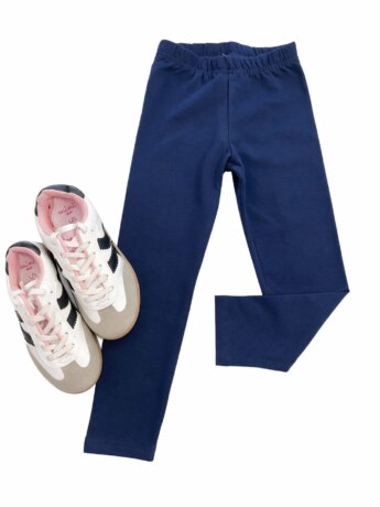 Calça Legging Infantil Feminina Flanelada Cor Azul Marinho Fernanda Ramos Kids
