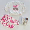 Conjunto Infantil Feminino Blusão Estampa Ursos e Legging Rosa Fernanda Ramos Kids