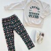 Conjunto Infantil Feminino Blusão Moletom e Legging Estampada Verde Fernanda Ramos Kids