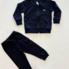 Conjunto Infantil Masculino Blusão com Ziper e Calça com Bolso Preta Fernanda Ramos Kids