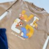 Conjunto Infantil Masculino Blusão Estampa Animais e Calça Jogger Azul Fernanda Ramos Kids