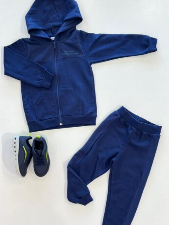 Conjunto Infantil Masculino Jaqueta Moletom e Calça com Faixa Lateral Fernanda Ramos Kids