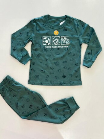 Pijama Infantil Masculino Blusa Manga Longa e Calça Estampa Esportiva Fernanda Ramos Kids