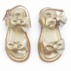 Sandália Infantil Feminina com Laços Ouro Fernanda Ramos Kids