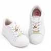 Tênis Infantil Feminino Casual Branco com pingente de Cereja Fernanda Ramos Kids