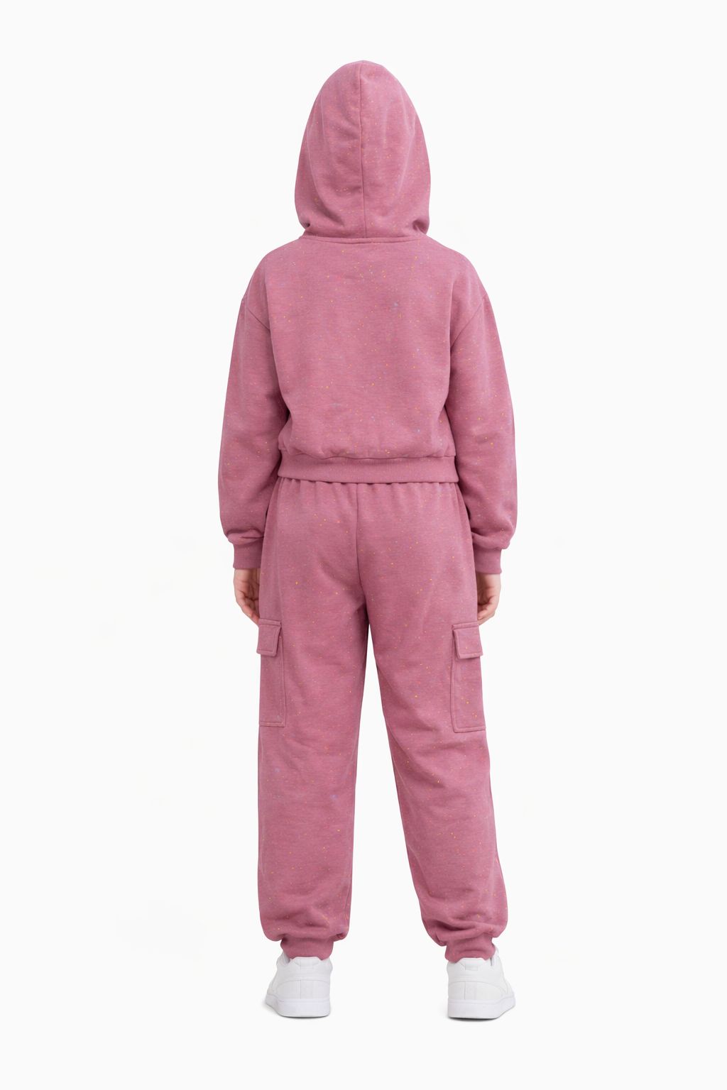 Conjunto Infantil Feminino Blusão Confetes e Calça Moletom Rose Fernanda Ramos Kids