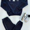 Conjunto Infantil Masculino Blusão Urban Street e Calça Jogger Preto Fernanda Ramos Kids