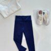 Calça Legging Infantil Feminina Flanelada Azul Escuro Fernanda Ramos Kids