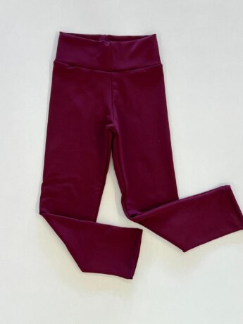 Calça Legging Infantil Feminina Flanelada Vinho Fernanda Ramos Kids