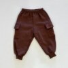 Calça Moletom Cargo Unissex Infantil Marrom Fernanda Ramos Kids