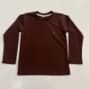 Camiseta Infantil Masculina Básica Manga Longa Marrom Fernanda Ramos Kids
