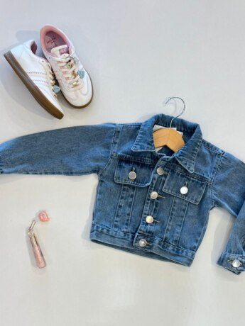 Jaqueta Infantil Feminina Jeans Lavagem Clara Fernanda Ramos Kids
