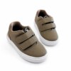 Tênis Infantil Masculino Casual com Velcro Duplo Acinzentado Fernanda Ramos Kids