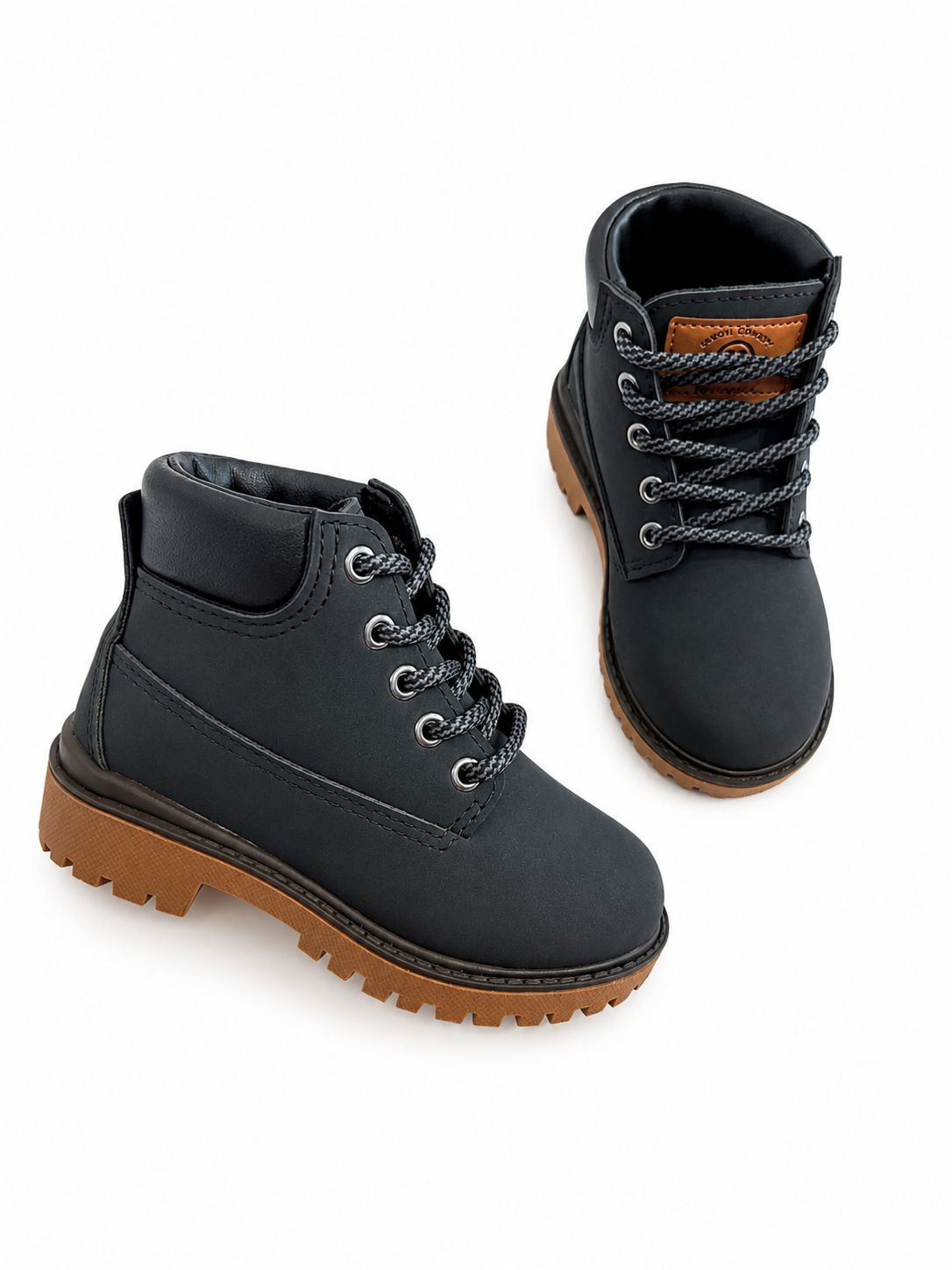 Bota Coturno Bebê Masculino Napa Preto Fernanda Ramos Kids