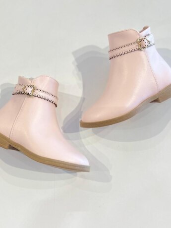 Bota Infantil Feminina Mini Cano Curto Rosa Fernanda Ramos Kids