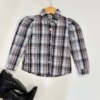 Camisa Manga Longa Infantil Feminina Xadrez Marrom Fernanda Ramos Kids
