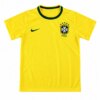 Camiseta Infantil Manga Curta Unissex Brasil Amarela Fernanda Ramos Kids
