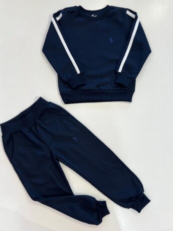 Conjunto Infantil Masculino Blusão Azul Marinho e Calça Moletom Fernanda Ramos Kids