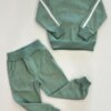 Conjunto Infantil Masculino Blusão com Faixa Lateral e Calça Verde Fernanda Ramos Kids
