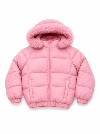 Jaqueta Infantil Feminina Capuz Removível Rosa Candy Fernanda Ramos Kids