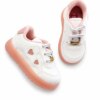 Tênis Infantil Feminino Bebê Casual Calce Fácil com Led Branco Fernanda Ramos Kids