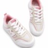 Tênis Infantil Feminino Casual Branco com Detalhes Rosa Fernanda Ramos Kids