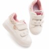Tênis Infantil Feminino Casual Corações com Led Off White Fernanda Ramos Kids