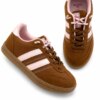 Tênis Infantil Feminino Casual Marrom com Detalhes Rosa Fernanda Ramos Kids