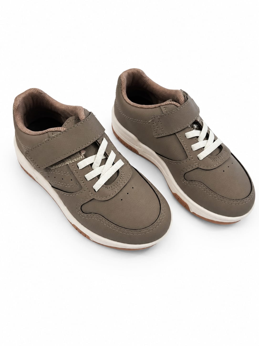 Tênis Infantil Masculino Casual Velcro Cinza Fernanda Ramos Kids