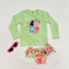Biquíni Infantil Feminino Blusa Joaninha e Calcinha Verde Limão Fernanda Ramos Kids