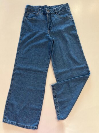 Calça Feminina Jeans Claro Wide Leg Fernanda Ramos Kids