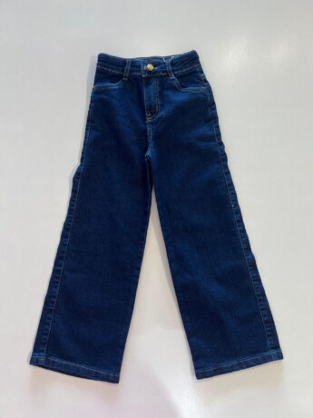 Calça Feminina Jeans Infantil Wide Leg Azul Escuro Fernanda Ramos Kids
