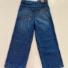 Calça Feminina Jeans Infantil Wide Leg Azul Médio Fernanda Ramos Kids