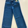 Calça Feminina Jeans Infantil Wide Leg Lavagem Azul Médio Fernanda Ramos Kids