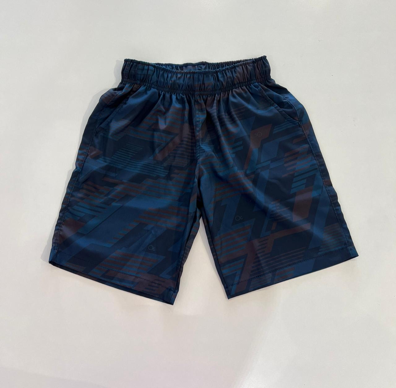 Bermuda Boxer Infantil Masculina Casual Estampa Abstrata Fernanda Ramos Kids